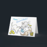 Chanukah dreidel ferrets holiday card<br><div class="desc"></div>