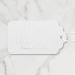 Chanukah Foil Gift Tags