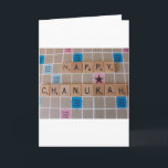Chanukah Game Holiday Card<br><div class="desc">(multiple products selected)the words Happy chanukah are spelled out in game letters against a game board.</div>