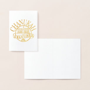 Chanukah Greetings Foil Card