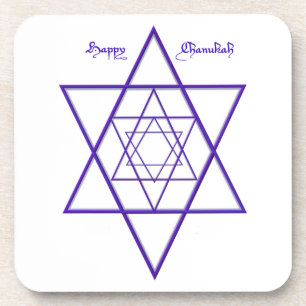 Chanukah / Hanukkah Blue and White Coasters
