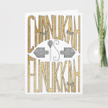 "Chanukah is Funukkah" Greeting Card<br><div class="desc">"Here's to a "Chanukah is Funukkah" Greeting Card with Envelope. To personalise this card simply delete text inside and add your own words. Choose your favourite font style, colour, size, and wording. Thanks for stopping and shopping by. Much appreciated!!! Happy Chanukah/Hanukkah! Size: Standard (5" x 7") Birthdays or holidays, good...</div>