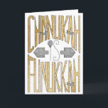 "Chanukah is Funukkah" Greeting Card<br><div class="desc">"Here's to a "Chanukah is Funukkah" Greeting Card with Envelope. To personalise this card simply delete text inside and add your own words. Choose your favourite font style, colour, size, and wording. Thanks for stopping and shopping by. Much appreciated!!! Happy Chanukah/Hanukkah! Size: Standard (5" x 7") Birthdays or holidays, good...</div>
