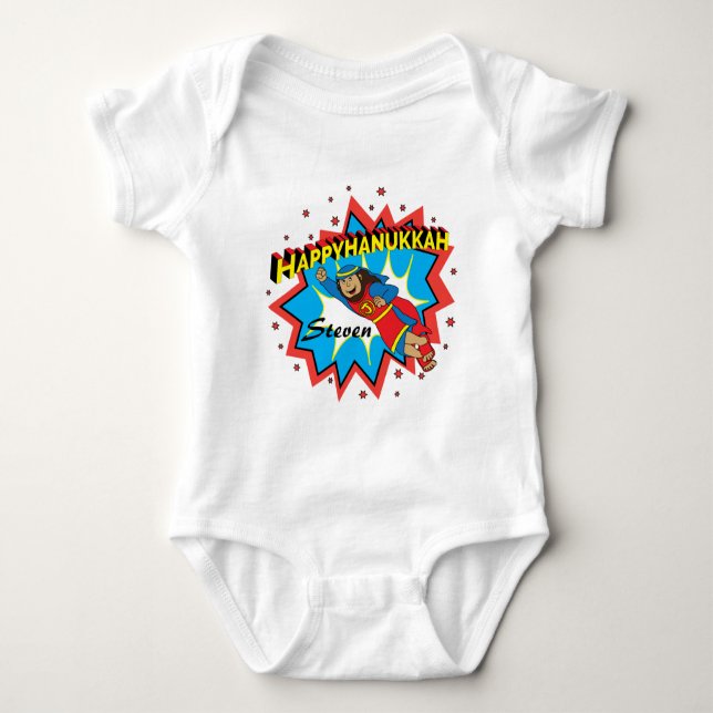 Chanukah Judah Maccabee the Hammer Baby Bodysuit (Front)