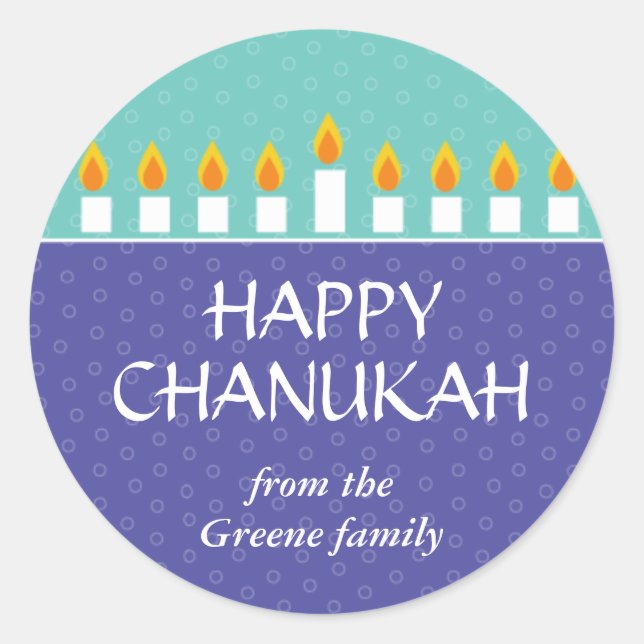 Chanukah Menorah Sticker (Front)