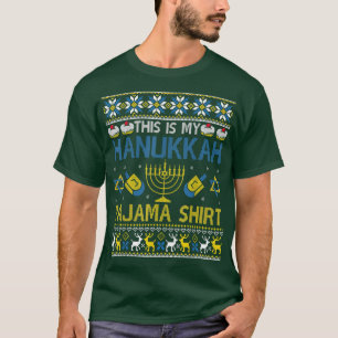 Chanukah Pyjamas Family This Is My Hanukkah Pajama T-Shirt