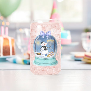 Chanukah Snow Globe Can Glass