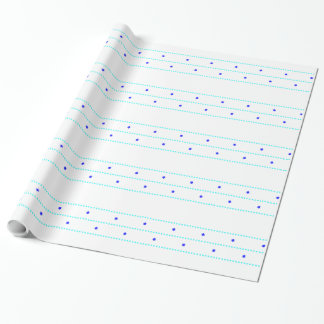 Chanukah Star Line Blue Wrapping Paper