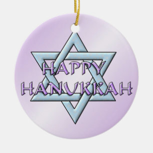 Chanukah Star of David Ceramic Tree Decoration