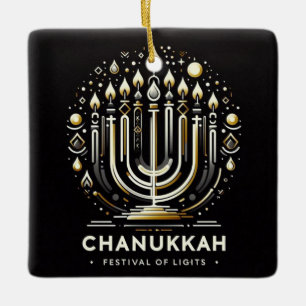 Chanukkah Ceramic Ornament