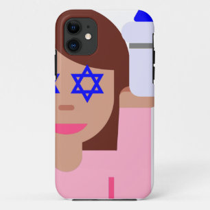 chanukkah hair flip emoji iPhone 11 case