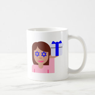 chanukkah hair flip emoji coffee mug
