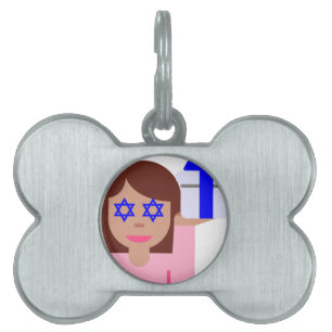chanukkah hair flip emoji pet tag