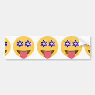 chanukkah hanukkah emoji bumper sticker