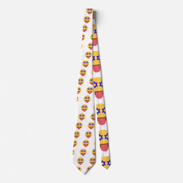 chanukkah hanukkah emoji tie (Front)