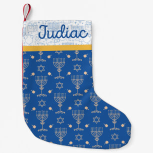 Chanukkah Joy Star of David Hanukkah Menorah Jew Small Christmas Stocking