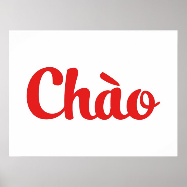 Chào / Hello ~ Vietnam / Vietnamese / Tiếng Việt Poster (Front)