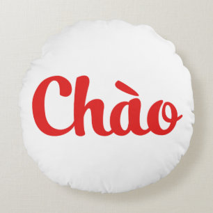 Chào / Hello ~ Vietnam / Vietnamese / Tiếng Việt Round Cushion