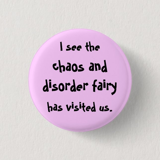Chaos and disorder fairy 3 cm round badge (Front)