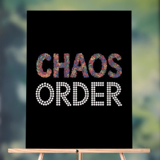 Chaos and Order | Modern Artistic Duality Graphic Acrylic Sign