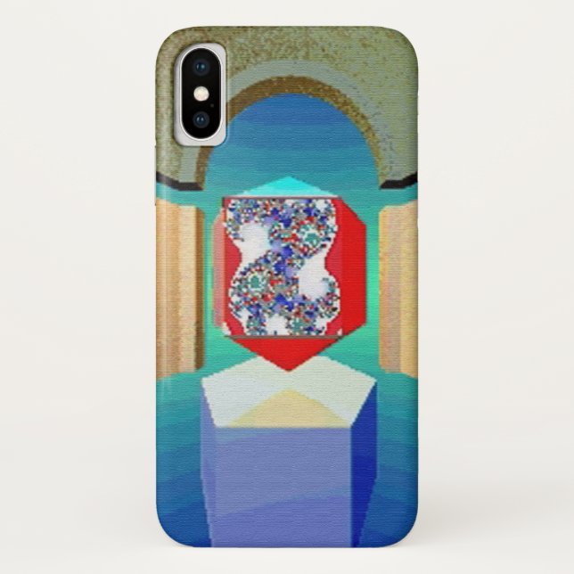 CHAOS AND ORDER TEMPLE Surreal Fractal Art Case-Mate iPhone Case (Back)