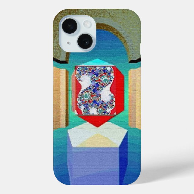 CHAOS AND ORDER TEMPLE Surreal Fractal Art Case-Mate iPhone Case (Back)