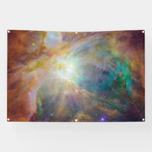 Chaos at Heart of Orion Spitzer Hubble Composite Banner