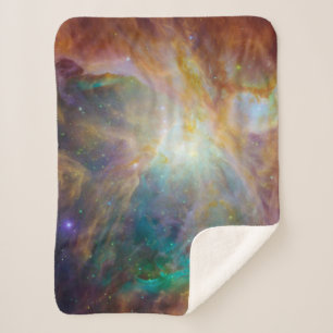 Chaos at Heart of Orion Spitzer Hubble Composite Sherpa Blanket