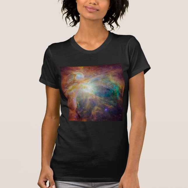 Chaos at Heart of Orion Spitzer Hubble Composite T-Shirt (Front)