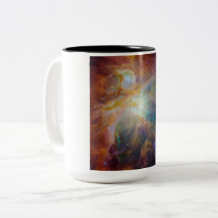 Chaos at Heart of Orion Spitzer Hubble Composite Two-Tone Coffee Mug