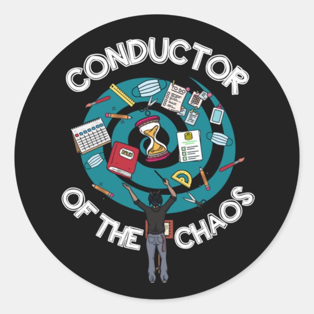 Chaos Conductor Sticker - Black (Front)