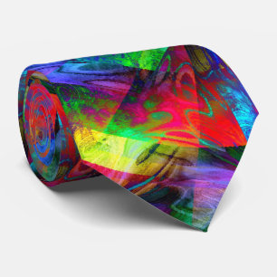 Chaos cool modern abstract art tie