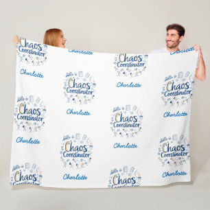 Chaos Coordinator   Best Funny Mother's Day Gift   Fleece Blanket