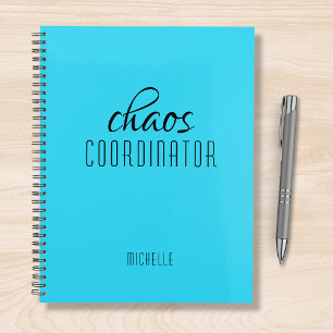 Chaos Coordinator Blue Personalised Name Planner