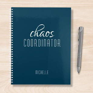 Chaos Coordinator Blue Personalised Name Planner