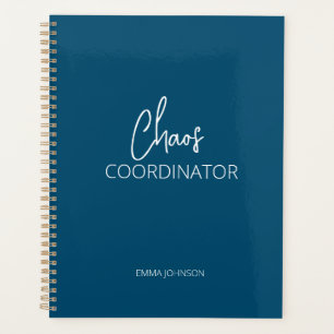 Chaos Coordinator Blue Personalised Planner