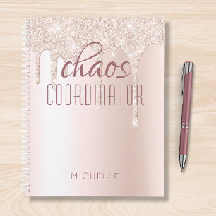Chaos Coordinator Chic Girly Glitter Personalised Planner