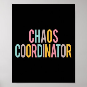 Chaos Coordinator Colourful Appreciation Day Back Poster