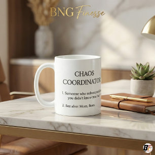 Chaos Coordinator Definition Funny Office for Mum Coffee Mug