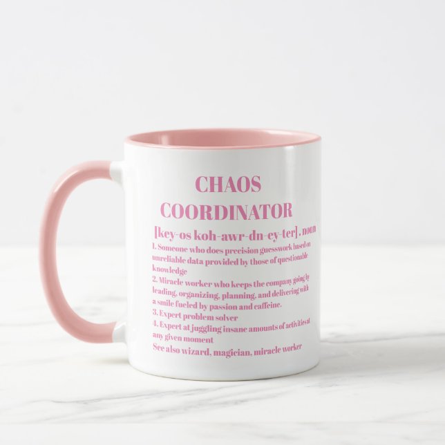 Chaos Coordinator Definition Photo Office Coworker Mug (Left)