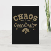 CHAOS COORDINATOR Employee Of The Month Homeschool