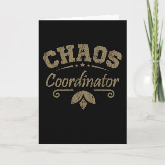CHAOS COORDINATOR Employee Of The Month Homeschool Card