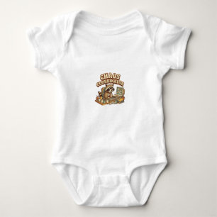 Chaos Coordinator Funny Overworked Racoon Baby Bodysuit