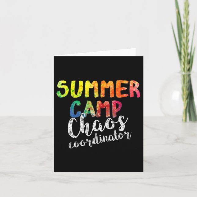 Chaos Coordinator . Funny Summer Camp Counsellor  Card (Front)