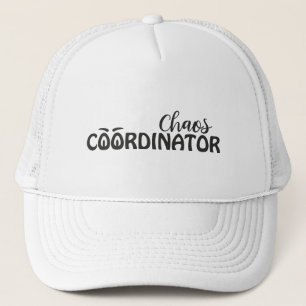 Chaos Coordinator Funny Typography Art Trucker Hat