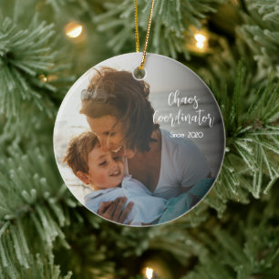 Chaos Coordinator Mum Custom Year Ceramic Tree Decoration