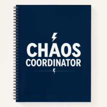 Chaos Coordinator Navy Notebook - Office Gift