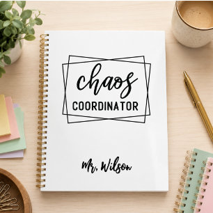 Chaos Coordinator Notebook – Funny Teacher Quote Planner