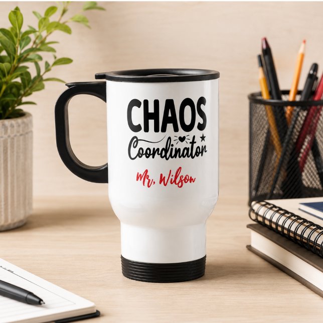 Chaos Coordinator Notebook – Funny Teacher Quote Travel Mug (Chaos Coordinator Notebook – Funny Teacher Quote Travel Mug)