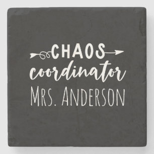 Chaos Coordinator Office Coworker Mom Stone Coaster
